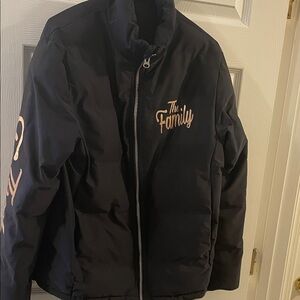 H&M Small Black Puffer Jacket with Embroidery